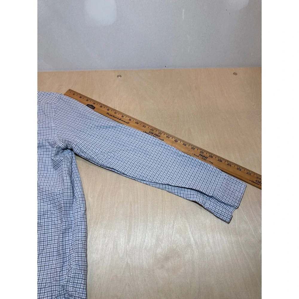 Ralph Lauren Mens XL Blue White Tattersall Check Button Down Shirt Long Sleeve